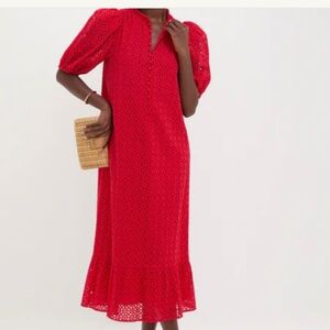 Tuckernuck Red Eyelet Dress - XS